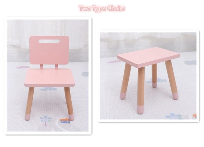 European Children Table and Chair Set Study Activity Toddler Chair and Stool