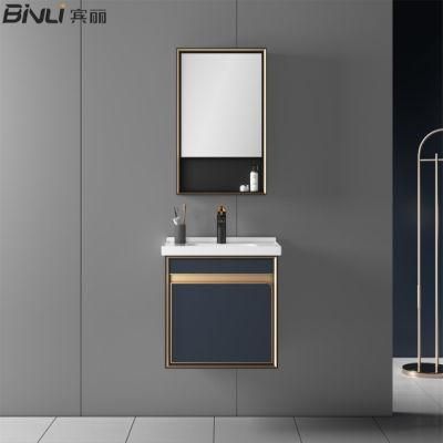 European Style Bathroom Accessories Wall Hung Toilet Cabinet Furniture Bath Vanity with Single Sink
