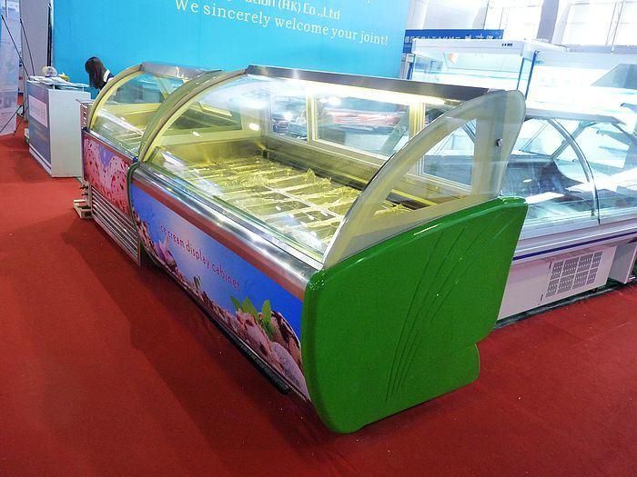 High Quality European Standard Ice Cream Display Freezer Ice Cream Showcase