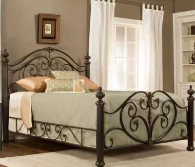 Iron Princess Bed 1.8 Meters Iron Bed 1.2 Meters Single European Light Luxury Bed Double