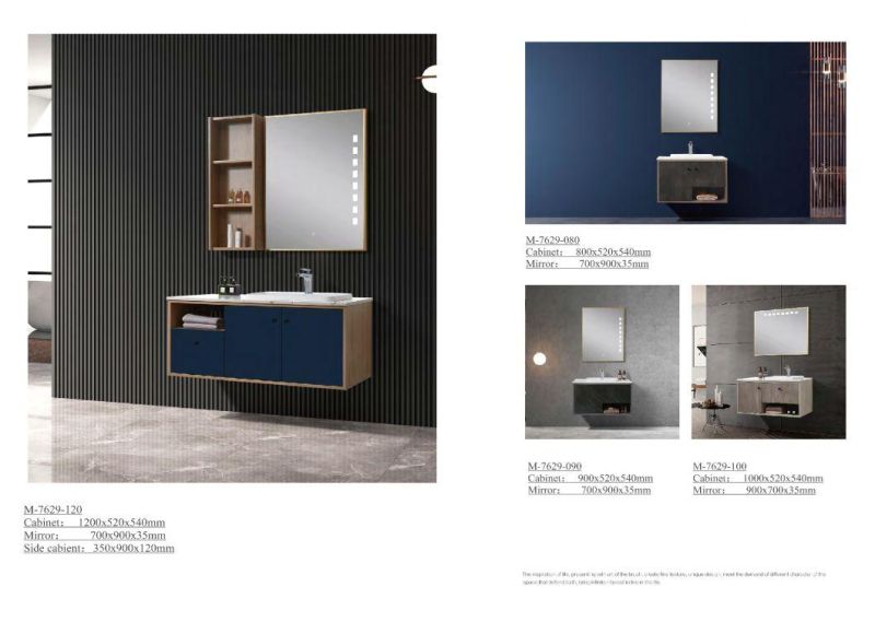 Europeans Like Plywood Bathroom Cabinets with LED Mirror