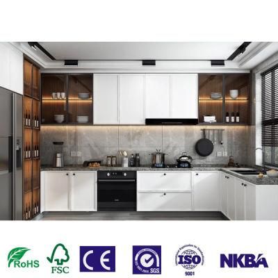 Free Design Modular Modern MDF Plywood Furniture Wooden Lacquer Kitchen Cabinets
