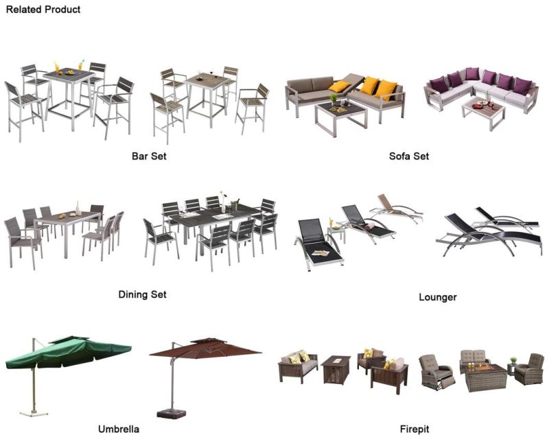 Garden Table and Chair Set Plastic Outdoor Dining Furniture