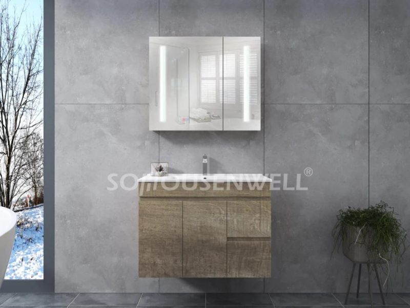 2020 Brand New European Style MFC MDF Bathroom Cabinet for Washroom