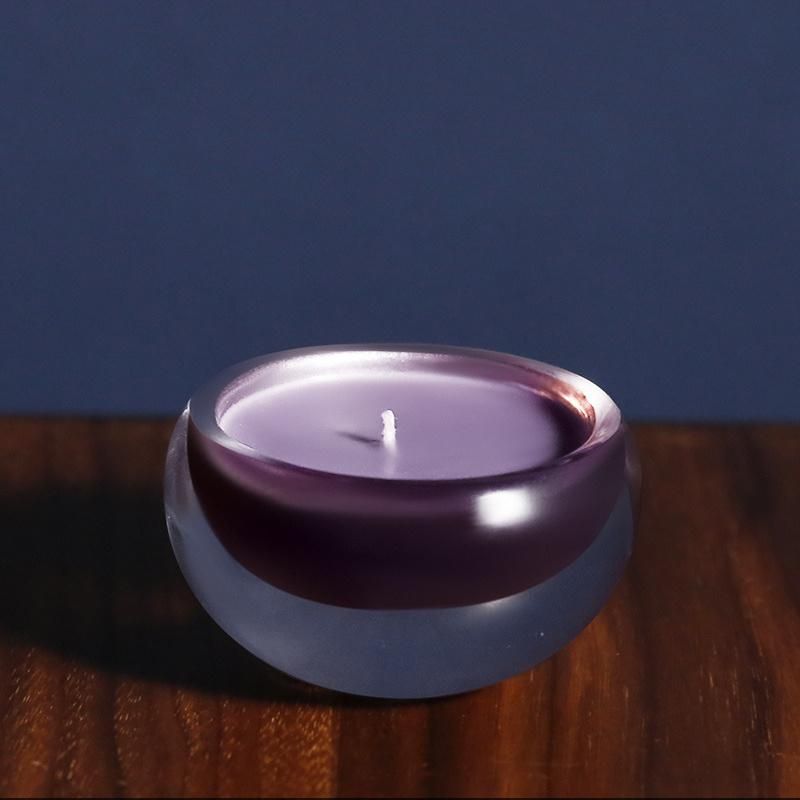 Colored Glass Candle Cup Candlestick Wind Lamp Modern Creative Soft Decoration Home Decoration