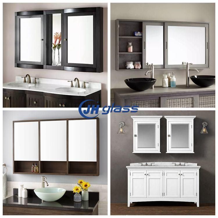 DIY Frameless Silver Mirror Silkscreen Decorative Bathroom Mirror