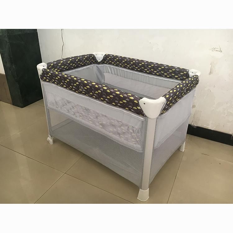 Wholesale Baby Cuna Corral Bebe Foldable Playpen Sleeping Babybed Cribs Travel Cot Bassinet with Luxury Mosquito Net
