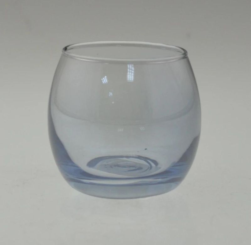 Clear Round Glass Candle Holder for Daily Decoration