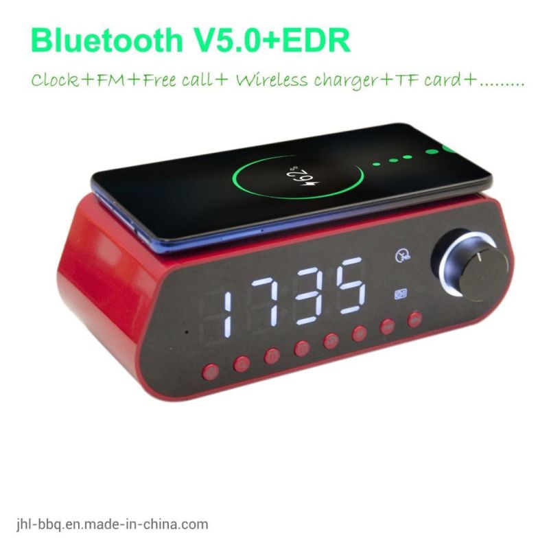 2019 Smart Table and Desk Clock Combining Blue Tooth Speaker FM Radio Audio Clock Dual Alarm Dual USB Snooze  I Phone and Android Wireless Fast Charging