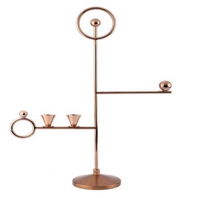 Simple Model Room Dining Table Decoration Metal Candlestick for Thanksgiving Day Gift