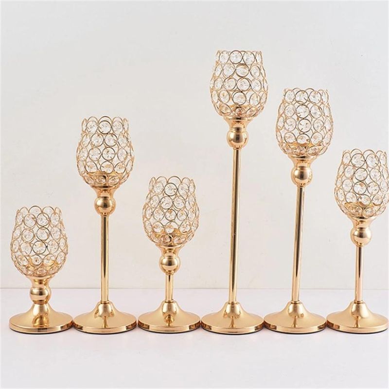 Hot Selling European Crystal Candlestick Home Decoration Candlestick Wedding Props Creative Candlelight Dinner Candlestick Holder