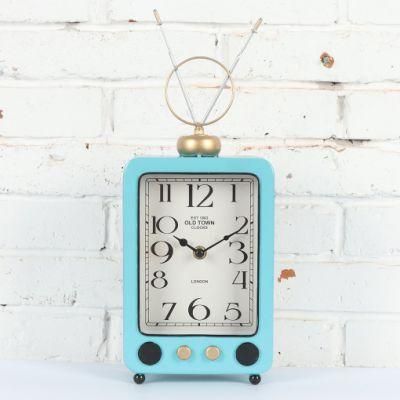 Iron Table Clock in Radio Shape for Home Decor, Leader Table Clock, Promotional Gift Clock, Metal Desk Clock, Metal Table Clock, Iron Mantel Clock