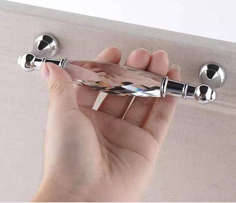 European Fashion Crystal Glass Handle and Knobs for Furniture