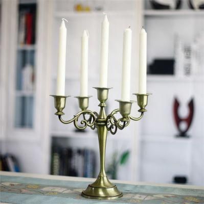 OEM/ODM Retro Metal Iron Candlestick for Home Decoration Table Art Candle Holder