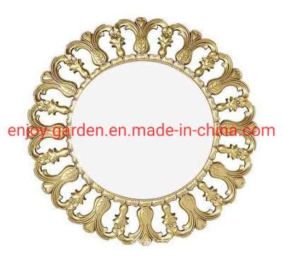 Decorative Plastic Frame Gold Makeup Wall Mirror