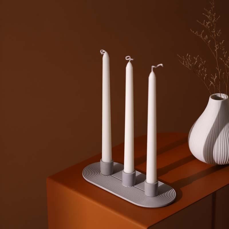 Northern European Minimalist Creative Ceramic Candlestick Candle Candlestick Household Ceramic Ornaments Wedding Props