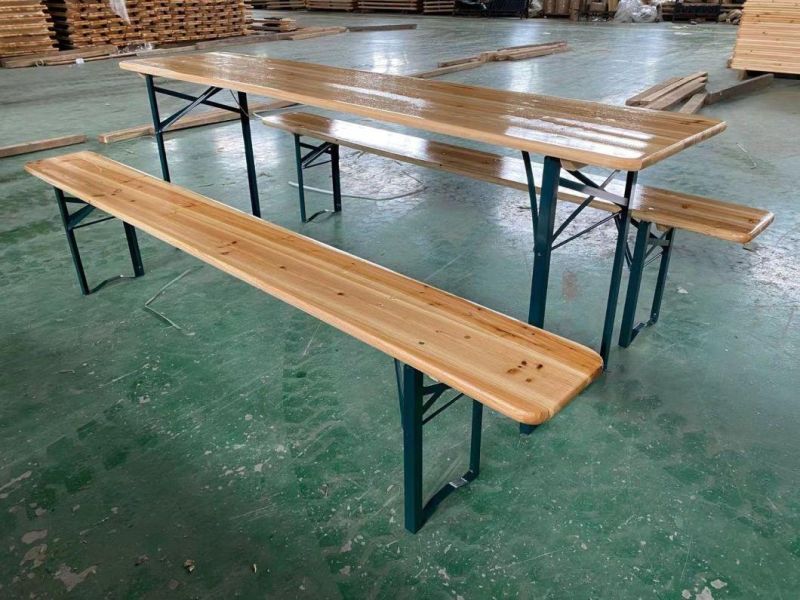 Outdoor Wooden Folding Garden Picnic Camping Table and Bench Beer Table Set