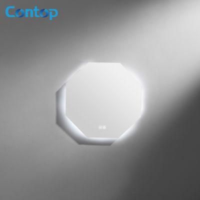 Hotel Home Wall Decorative Polygon Backlit LED Bathroom Vanity Glass Smart Mirror with Lights