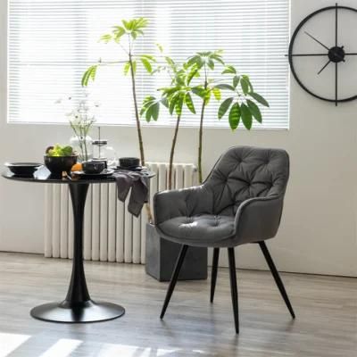 European Design Dining Room Furniture Velvet Fabric Dining Chair