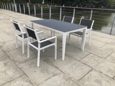 OEM Metal Customized 8 Person Patio Table Bistro Dining Chairs