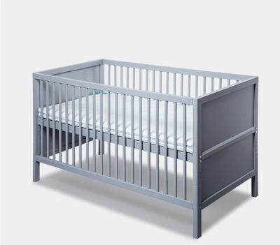 European-Style Solid Wood Crib Bed