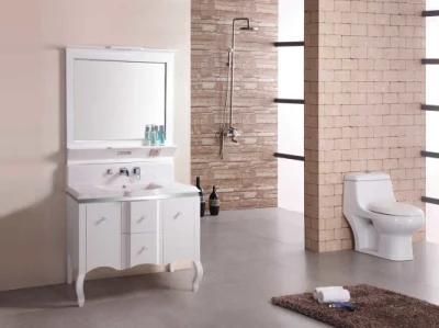 Luxury European Style Solid Wood Bathroom Vanity Furniture with Mirror