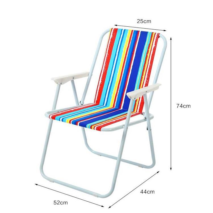 Folding Chair Outdoor Leisure Spring Chair Camping Beach Chair Indoor Back Chair Lunch Chair
