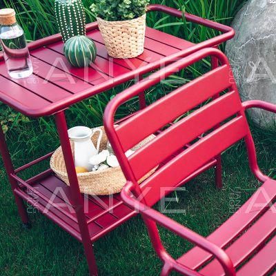 Garden Supplies Outdoor Rust Resistant Metal Furniture Removable Dining Cart with Wheeles
