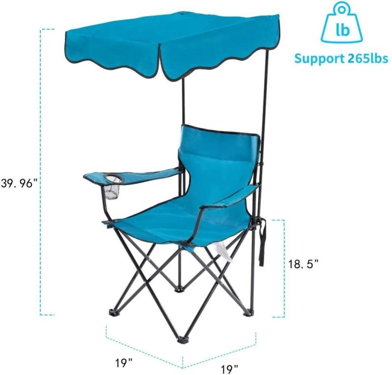 Hot Summer Folding Beach Chair with Canopy