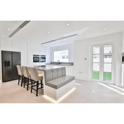 Popular Gloss White Lacquer Finish Plywood Quality Kitchen Cabinets