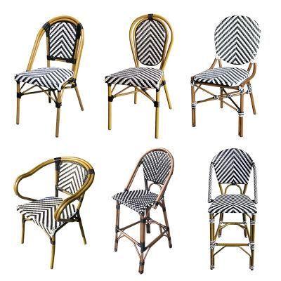Outdoor Garden Used Furniture French Bistro Textilene Fabric Cafe Dining Chair