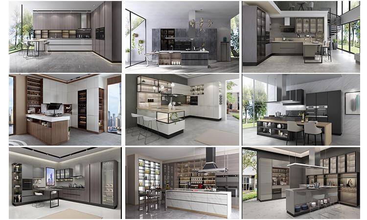 OEM Customized Modern Luxury European Wood Kitchen Cabinet