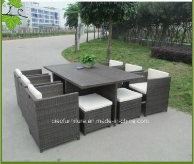 Modern Outdoor Furniture Rattan Garden Wicker Table and Chair