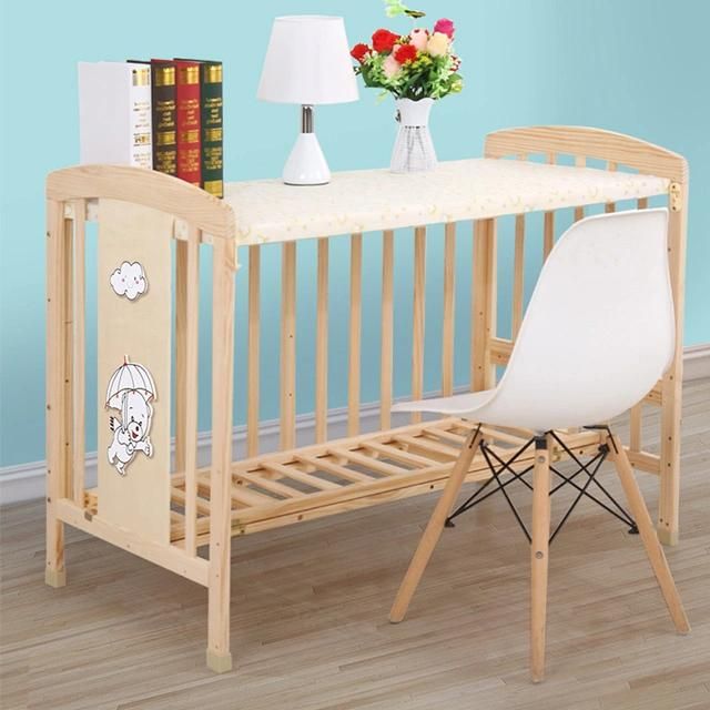 European French Solid Wood Bedroom Furniture Baby Cots and Baby Beds with Storage