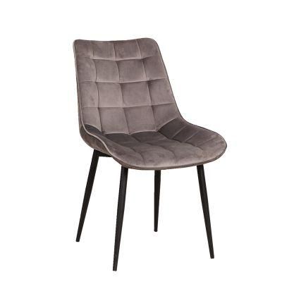 Modern Elegant Modern Black Velvet Dining Chair European Design Contemporary Fabric Upholstery Chairs