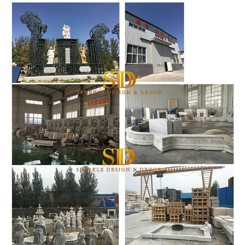 Rectangle Shape European Hand Carved White Marble Gazebo for Sale Large Marble Carving Pavillion for Garden Decortion