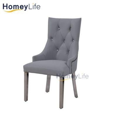 Light-Luxury European-Style Back Velvet Dining Chair