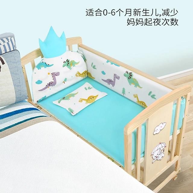 European French Solid Wood Bedroom Furniture Baby Cots and Baby Beds with Storage