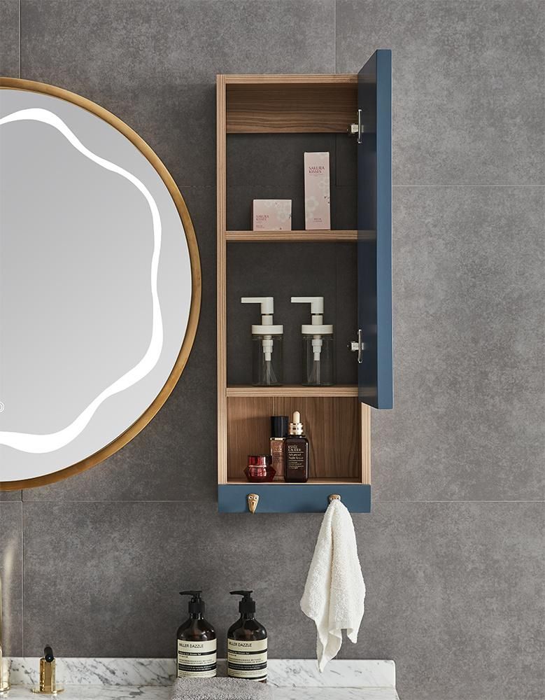 Sydney Series European Modern with Round Mirror Blue Bathroom Vanity