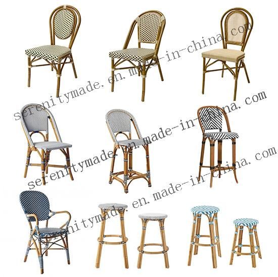 China Factory Industrial Hand-Made PE Rattan Bar Stool