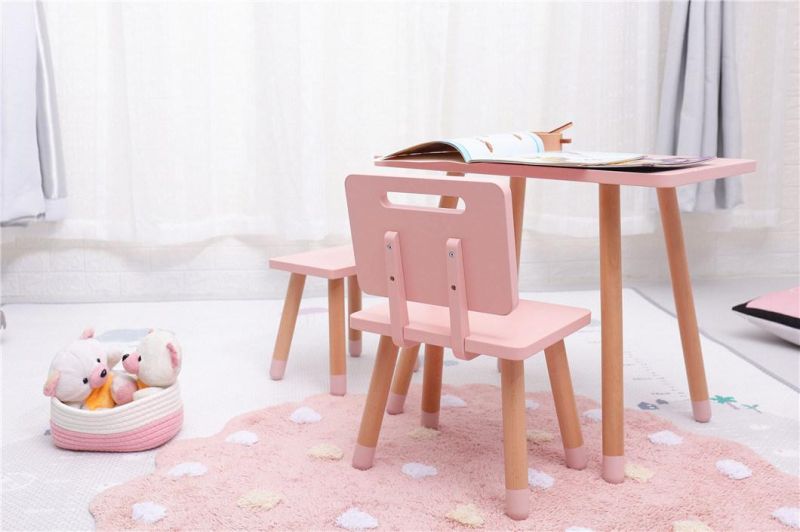 European Children Table and Chair Set Study Activity Toddler Chair and Stool