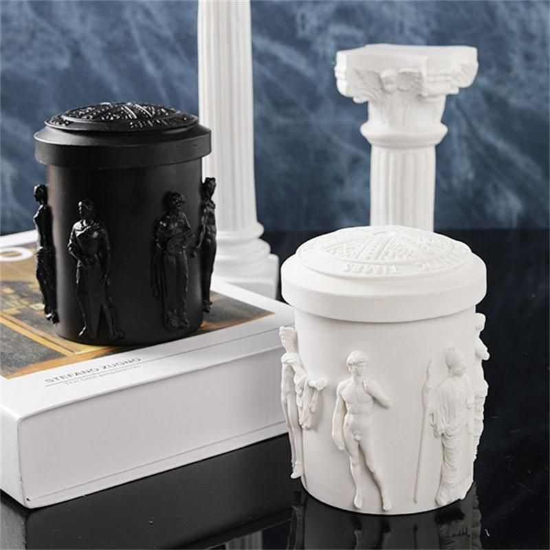 Sculpture Aromatherapy Candle Essential Oil with Hand Gift Gypsum Cup Smokeless Fragrance Candle Ornament Soybean Wax