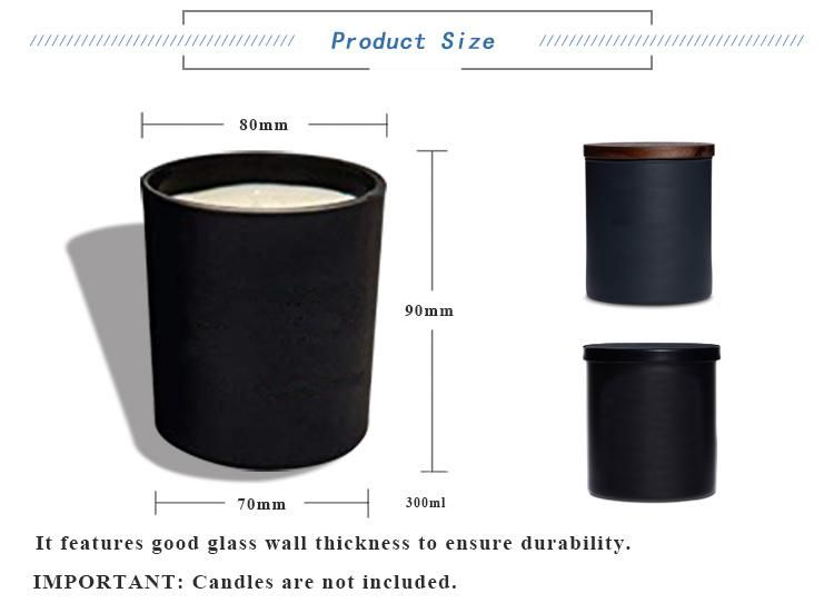 High Quality Empty Clear 10oz Glass Candle Holders with Box