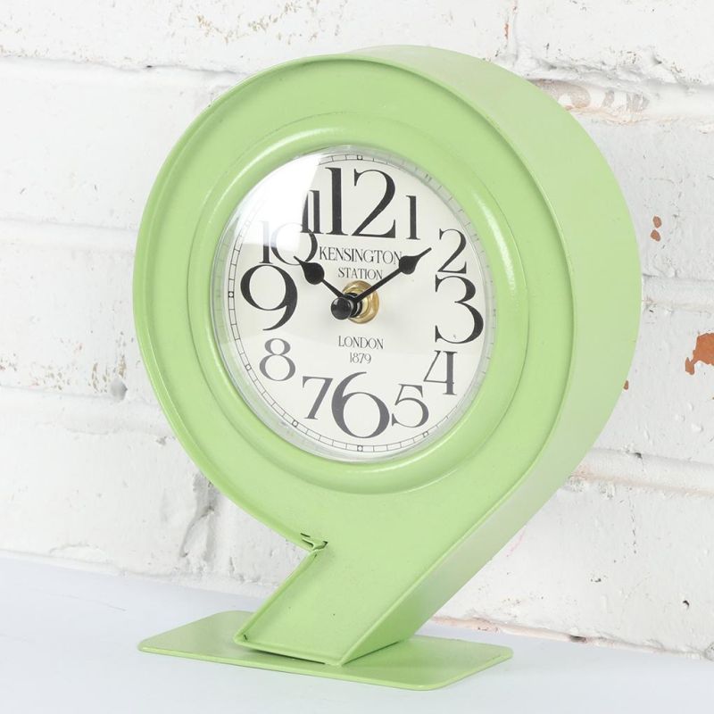 Simple Style Metal Table Clock in Figures Shape for Home Decor, Promotional Gift Clock, Kids Desk Clock, Iron Mantel Clock