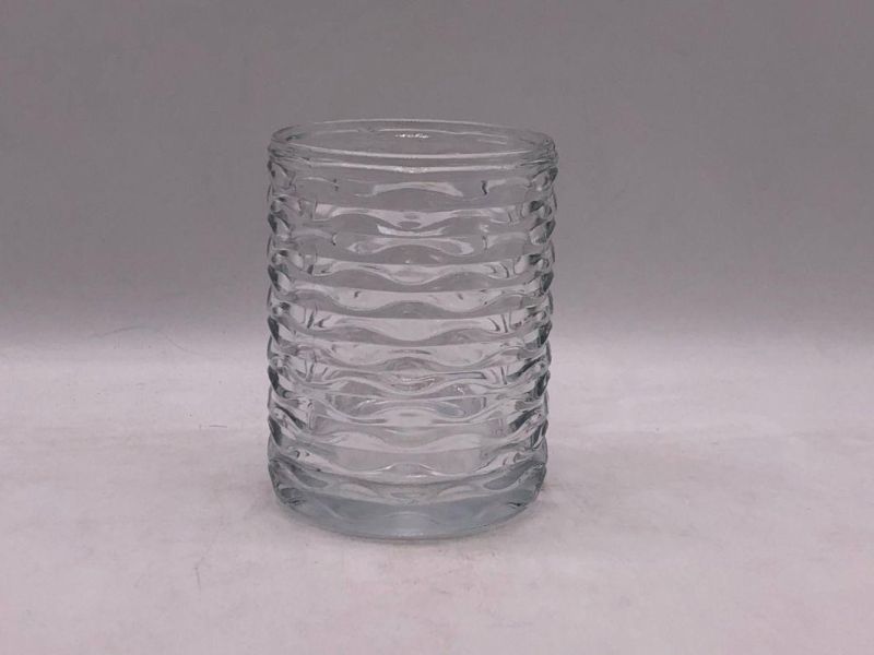 Cylinder Glass Candle Holder with Different Spray Color