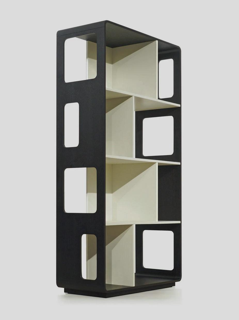 Made in China Modern Home Office Furniture Curved Side Panels Round Corner Display Shelf Bookshelf
