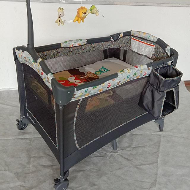 European Standard High Quality Baby Bedside Cot, Baby Room Furniture Luxury Baby Bedside Bed/