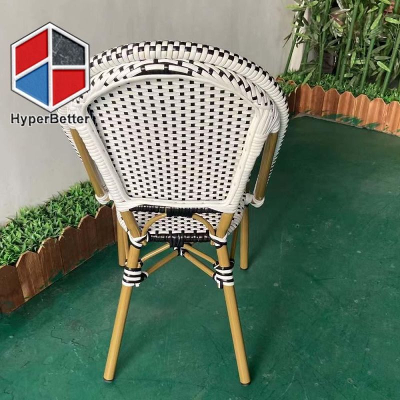 Armless Bistro Plastic Rattan Chairs