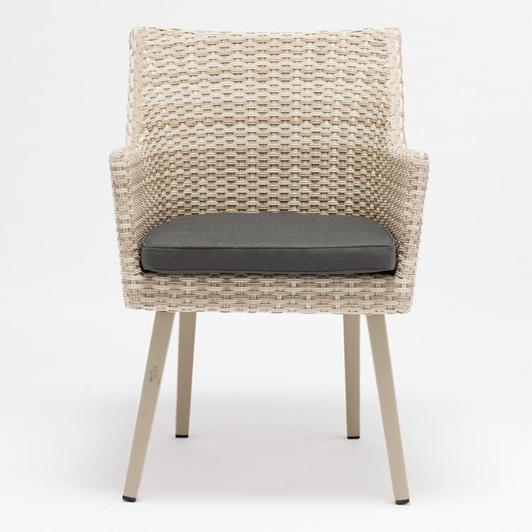 Rattan Chair with Bamboo Aluminum Frame Bistro French Wicker Chair