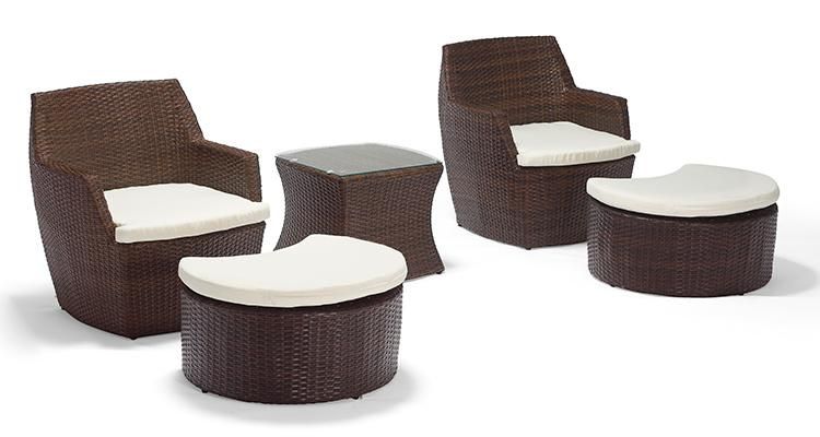 5PCS Sale Aluminum Garden Outdoor Furniture Rattan Modern